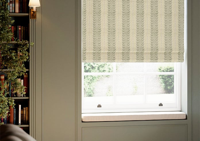 Land & Shore Fintra Stripe, Green - Roman Blind - Image 5